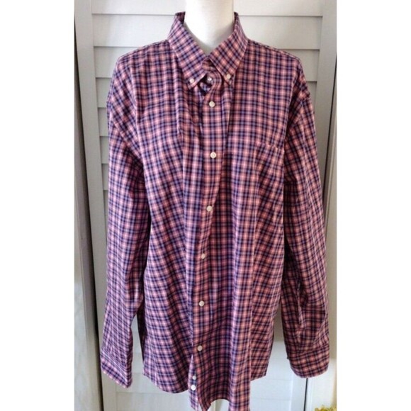 L.L. Bean men's long‎ sleeve plaid button-down traditional fit XXL - Picture 1 of 9